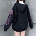 Zipper Korean Style Dark Long Sleeve Plus Size Hooded Sweatshirt Y2K Cute Girl Jacket_viptrois.com