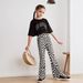 Mother & Kids INS Girls Spring And Autumn Plaid Bell Bottom Pants Children's Leisure Sports New Pants_viptrois.com