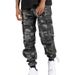 Men's Clothing Casual Pants Multi Pocket Solid Color Loose Cuff Workwear Trousers_viptrois.com