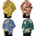 KOBPT Men's Floral Shirt Summer Hawaiian Style All over Print Loose Short Sleeve Retro Street Style Beach Couple Shirt_viptrois.com