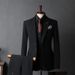 Men's Clothing Slim Fit Stripe Suit Set Formal Wedding Business Office Blazer & Pants, Groom & Groomsmen Attire (Jacket + Vest + Pants Options)_viptrois.com