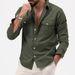 Men's Clothing Shirts With Multiple Pockets Casual Long Sleeved Tops_viptrois.com