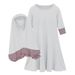 Kids’ Clothing Girls' spring and autumn long sleeved color blocked ruffled lace dress + bow headscarf two piece children's clothing set_viptrois.com