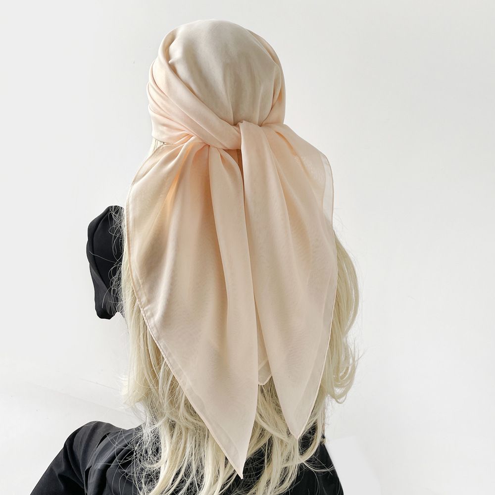 Muslim Headscarf Solid Color Large Square Scarf Scarf For Women Muslim Headscarf_viptrois.com