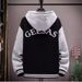 Youth Baseball Jacket – Unisex Zip-Up Hooded Windbreaker With Color Blocking (Black/Green, M-3XL)_viptrois.com