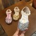 Children's Leather Shoes Girls Performance Shoes Silver Princess Shoes Spring Shiny Girls Shoes Girls Crystal Sequin Shoes_viptrois.com