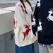 Pure Cross-Border Christmas Reindeer Crew Neck Sweater For Men, Autumn And Winter Couple Style Knitwear, Base Shirt, Korean_viptrois.com
