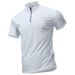 Men's Clothing Short Sleeved Open Tube Polo Shirt Quick Drying Half Zip Stand Up Collar Sports T Shirt Fitness Top_viptrois.com