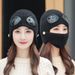 Women's Hats Autumn And Winter New Double Layer Thickened Pilot Knitted Hat Parent Child Warm Mask Glasses Wool Hat Men And Women_viptrois.com