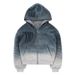 2026 Autumn And Winter New European And American Loose Pure Cotton Hooded Zipper Double-sided Wear Gradual Change Sweater Jacket_viptrois.com