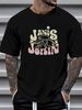 Janis Joplin Mens Pastel Logo T Shirt BI44474 Unisex Casual Homme Versatile Stylish Graphic Stretched Slightly Comfortable Top For Everyday Wear_viptrois.com