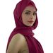 Modal Base Hat & Chiffon Shawl Set – 2-Piece Solid/Multi-Color Combo (Skin-Friendly Ladies' Headwear, Breathable & Stylish)_viptrois.com