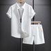 Men's Clothing Shirt Casual Short Sleeved Shirt Suit_viptrois.com