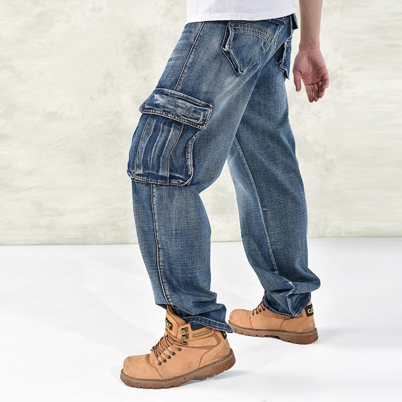 Men's Clothing Hot Style Autumn And Winter New Loose Plus Size Fat Guy Hip Hop Big Size Skateboard Pants_viptrois.com