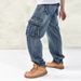 Men's Clothing Hot Style Autumn And Winter New Loose Plus Size Fat Guy Hip Hop Big Size Skateboard Pants_viptrois.com