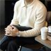 Pure Half-Zip Turn-Down Collar Japanese Style Men's Knitted Sweater Autumn Winter Thickened Solid Color Trendy Base Shirt_viptrois.com