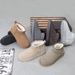 New Mini Low-Cut Suede Cowhide Snow For Women Winter Short Boots 2025 Fleece-Lined Non-Slip Student Cotton Shoes_viptrois.com