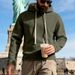 Cross-border European And American Loose Fleece Men's Heavy Hooded Outdoor Tactical Training Warm Solid Color Sweater_viptrois.com