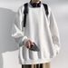 Loom Autumn Winter Versatile Jacquard Textured Sweatshirt Light High-end Lazy Style Trendy New Men's Top For Teenagers_viptrois.com
