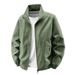 Men's Clothing Oversized Work Jacket - Lightweight Casual Spring Coat With Zipper Pockets, Slim Fit Outdoor Windbreaker For Middle-Aged & Plus Size_viptrois.com