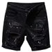 Men's Clothing Summer Ripped Thin Denim Shorts Men's Black Versatile Popular Washed Slim Fit Five Point Pants Trendy Brand Youth_viptrois.com
