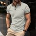 Golf Shirt Sport Fashion Classic Solid Color Polos Tops Summer Men's Short Sleeve Lapel Button Casual Oversized Polo Shirt_viptrois.com