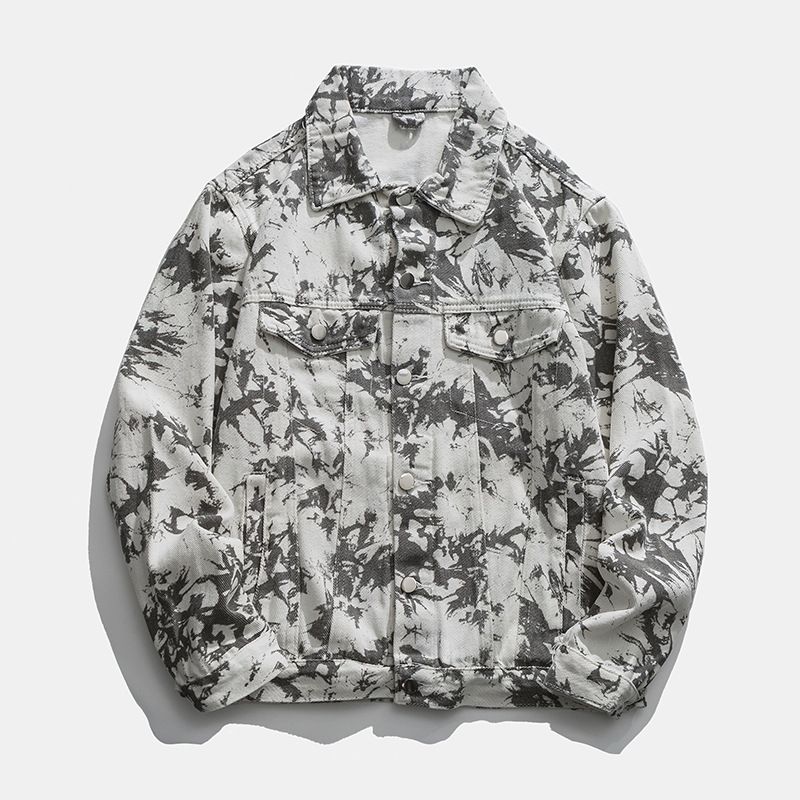 Men's Clothing Denim Jacket Fashionable Men's Personality Large Size Retro Casual Jacket_viptrois.com