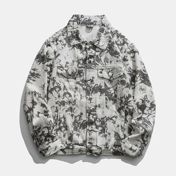 Men's Clothing Denim Jacket Fashionable Men's Personality Large Size Retro Casual Jacket_viptrois.com