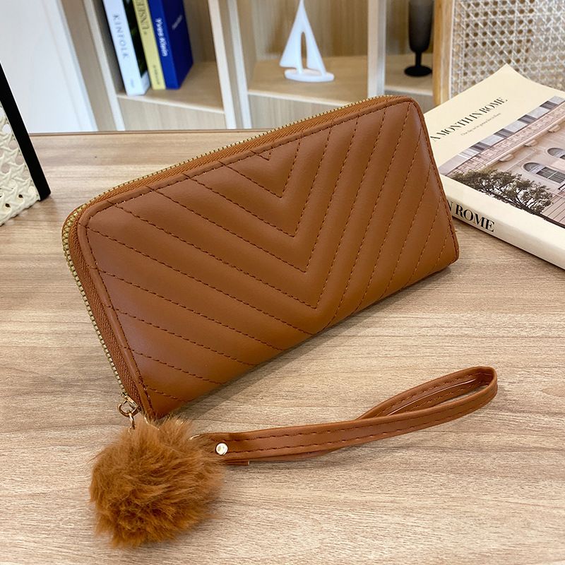 Long Wallet For Women - Wavy Design Slim Clutch Purse With Large Capacity Minimalist Fashion Wallet_viptrois.com