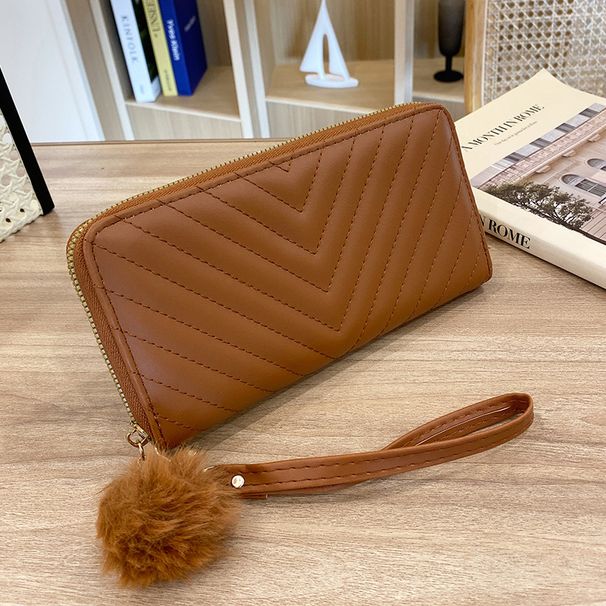 Long Wallet For Women - Wavy Design Slim Clutch Purse With Large Capacity Minimalist Fashion Wallet_viptrois.com