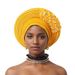 Elegant Embellished Lace Layered Headwrap For Weddings & Parties - Adjustable Gele Head Tie In Multiple Colors Aoto Gele Baotou Hat_viptrois.com
