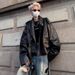 Men's Clothing Shoulder Padded Motorcycle Leather Jacket Autumn High End Short Trendy Loose And Handsome Pu Leather Jacket_viptrois.com