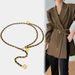 Ins Metal Waist Chain with Three Camellia Women's Chains Adjustable Elastic and Tight Small Waist Accessories High Grade Pant Chain_viptrois.com