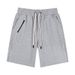 Men's Clothing Knitted Zipper Sports Drawstring Five Point Casual Sweatpants Shorts_viptrois.com