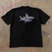 pure Cotton American Sports Cartoon Shark Print Short Sleeved T-shirt For Both Men Women, Loose And Versatile_viptrois.com