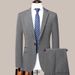Men's groomsmen, Korean style grooms wedding dresses, business casual, formal, slim, casual suits for men_viptrois.com
