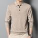 Men's Clothing 2024 Autumn And Winter New Polo Tops Knitted Wool Men's Lapel Loose Solid Color Sweater Polo Shirt Collar_viptrois.com