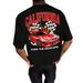 Men's Summer Casual Fashion Short Sleeve T Shirt "California Racing" American Street Style Black T Shirt_viptrois.com