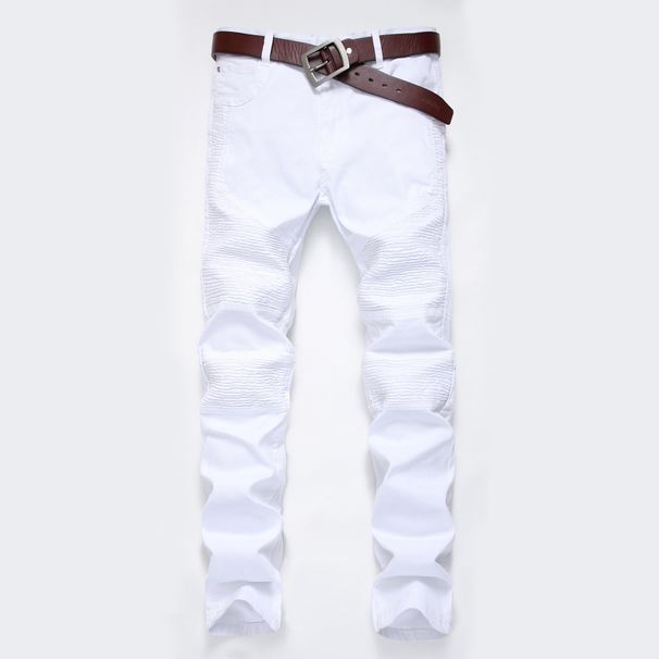 Jeans Men Summer New Slim Jeans Men's Designer White Jeans_viptrois.com