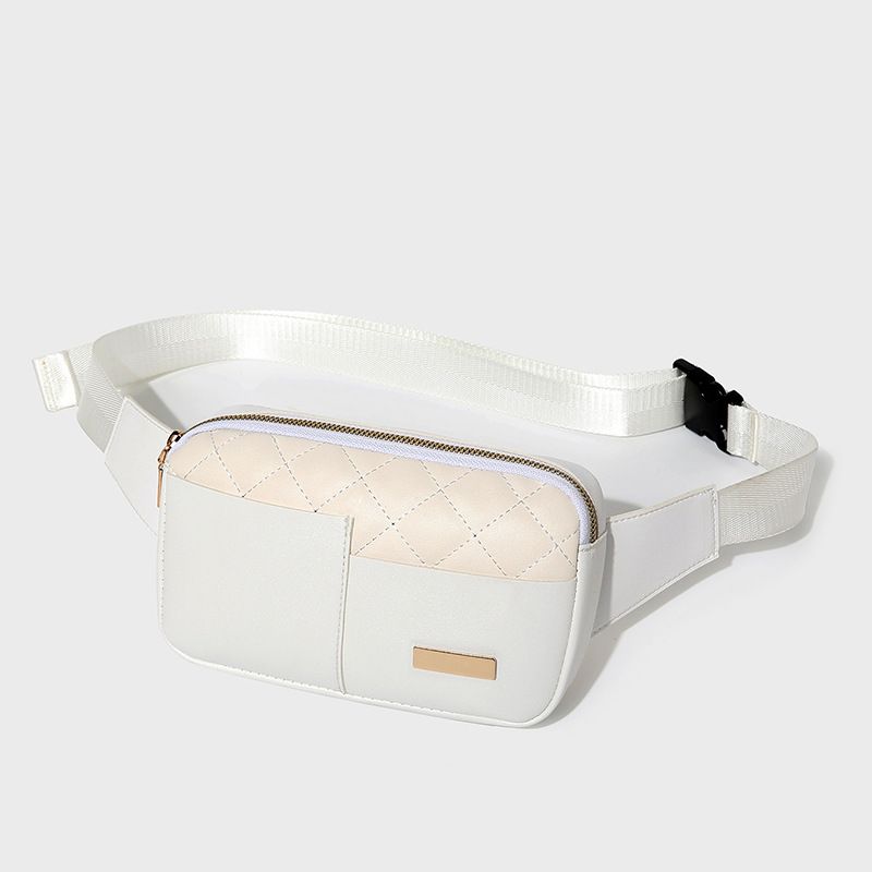 Women's Bag Fashion Embroidery Crossbody Travel Chest Bag Leisure Diamond Stitching Pu Shoulder Waist Bag_viptrois.com