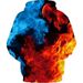 Unisex 3d Digital Print Hooded Sweatshirt Couple Matching Hoodies Colorful Flame Graphic Pullover Casual Streetwear_viptrois.com