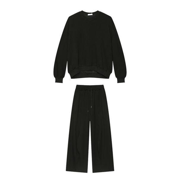 Nordmann MTLCLOTHES Men's Clothing| Spring New Korean Style Solid Color Casual Sweatshirt Straight Sweatpants Two-Piece Set_viptrois.com