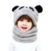 Cute and Warm Cap with Face Cover for Kids - Autumn and Winter Hat and Scarf Combo_viptrois.com