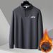 New Half-zipper Fleece Sweater Men's And Women's Fashion Casual Solid Color Stand-up Collar Fashion Heavy Coat Top Tide_viptrois.com