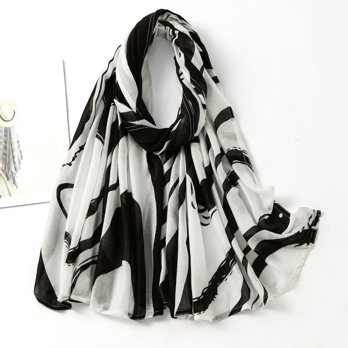 Women's Scarve Classic Popular Leopard Print Cotton Long Scarf Retro Trend Zebra Print Headscarf Women Spot_viptrois.com