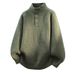 Solid Color Sweater For Men American Style Henley Collar Loose Vintage Knitted Autumn Winter Warm Coat_viptrois.com