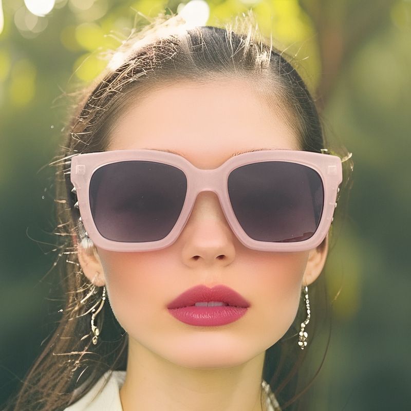 New Simple Atmosphere Sunglasses For Men And Women With Sweet And Spicy Personality Rivet Handmade Sunglasses For Sun Protection And Cool_viptrois.com