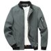 Men's Stand Collar Jacket - Lightweight Windproof Polyester Zip Coat For Spring & Autumn (Black, Navy, Burgundy, Khaki, Army Green, Grey) - M-7XL_viptrois.com