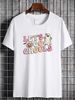 Let's Go Ghouls Halloween Retro Ghost Pumpkin Women Girls T-Shirt Streetwear Comfortable Soft Top For Everyday Wear Slightly Women Top Graphic Tees Breathable Versatile Designer Clothes Unisex Stretched Fashion Print Round Neck Short Sleeve Stylish_viptrois.com