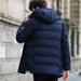 Winter New Velvet Thickened Medium And Long Feather Cotton-padded Clothes Korean Version Of Casual Hooded Trendy Men's Cotton-padded Jackets_viptrois.com